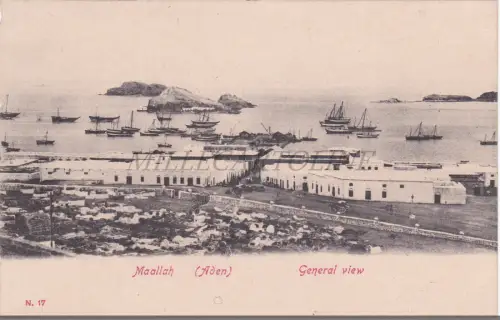 JEMEN - Maallah, Aden, Gesamtansicht, Postkarte