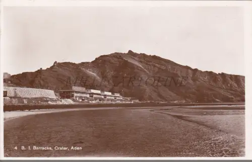 JEMEN - B. I. Kaserne, Krater, Aden, Fotopostkarte