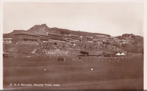 JEMEN - R. A. Kaserne, Dampfgarer, Aden, Fotopostkarte