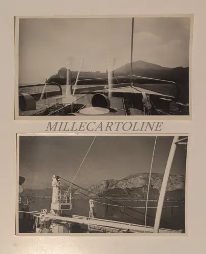 SCHIFF SS LAZIO - 2 Fotos Palermo Monte Pellegrino 1953 und Elba Marciana Marina 1951