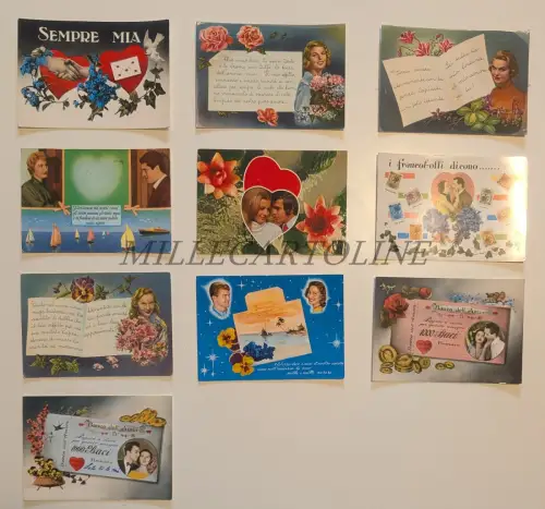 VERLIEBT - Lot 10 Postkarten Liebe 196x