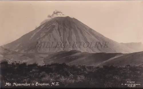 NEUSEELAND - Mt. Ngauruhoe in Eruption, Winkelmann Foto Postkarte