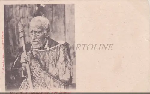 NEUSEELAND - Maori Häuptling, Patarangukai, Postkarte