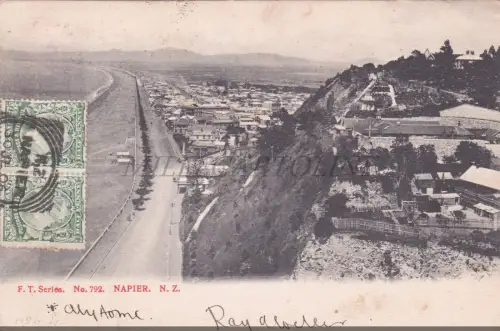 NEUSEELAND - Napier, Vogelperspektive, Postkarte