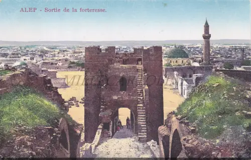 SYRIEN - Aleppo, Festungsausgang, Postkarte