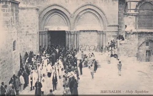 PALÄSTINA - Jerusalem, Heiliges Grab, Wallfahrt ins Heilige Land, Postkarte