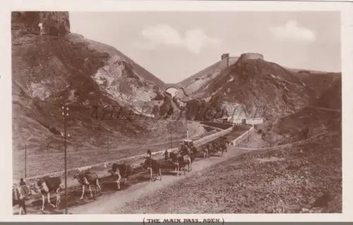 JEMEN - Der Hauptpass, Aden, Fotopostkarte