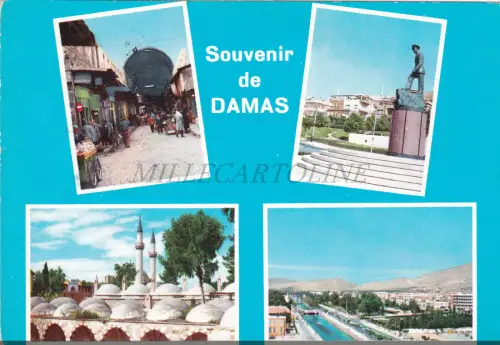 SYRIEN - Damast, Souvenir, Ansichten, Postkarte