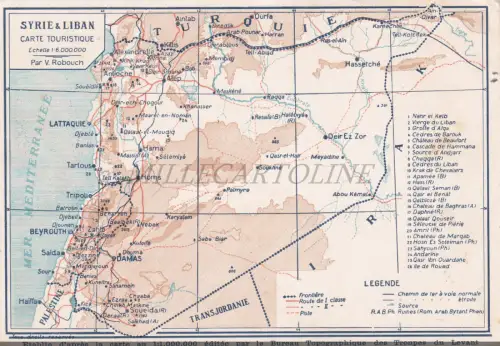 LIBANON - Syrien & Libanon Touristenkarte, Postkarte Beirut Imp.catholique