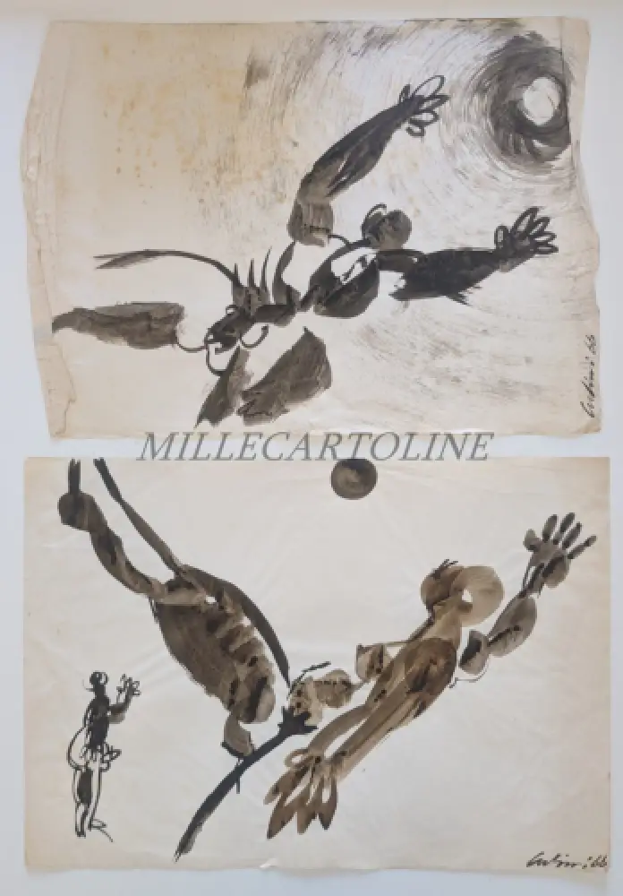 R. CUTINI - Lot 31 Skizzen auf Papier 196x 0