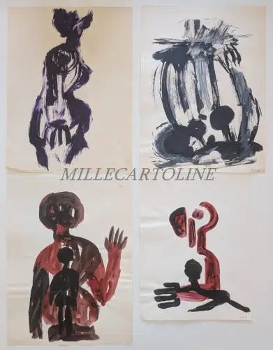 R. CUTINI - Lot 31 Skizzen auf Papier 196x