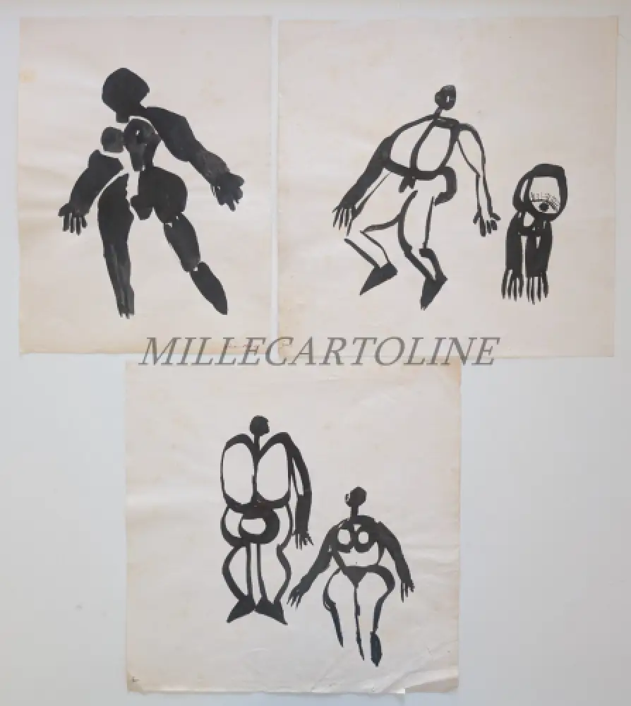 R. CUTINI - Lot 31 Skizzen auf Papier 196x 7