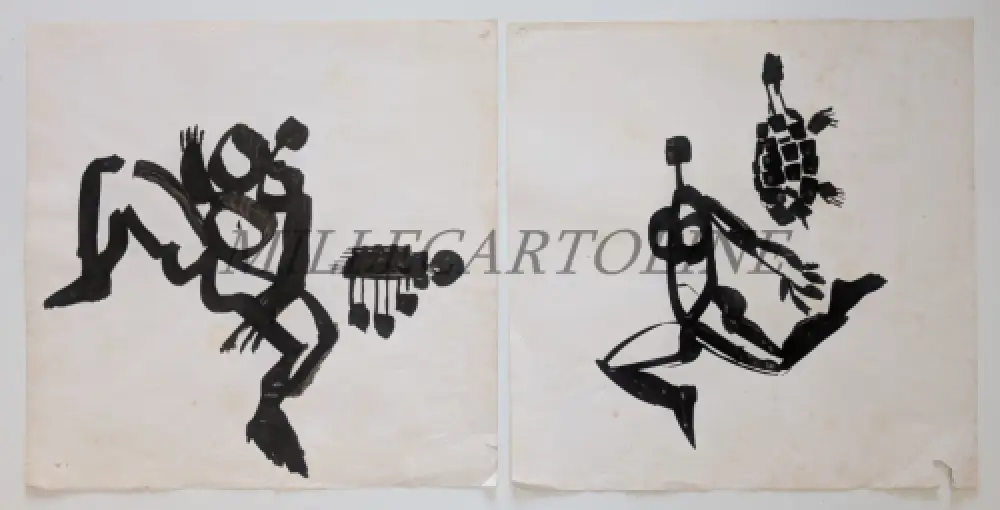 R. CUTINI - Lot 31 Skizzen auf Papier 196x 8