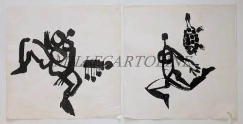 R. CUTINI - Lot 31 Skizzen auf Papier 196x