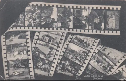 PRIVATLEBEN KÖNIGLICHE FAMILIE ITALIEN Sala Edison Florenz 1911 Postkarte Programm