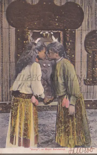 NEUSEELAND - Hongi oder Maori Gruß, Postkarte