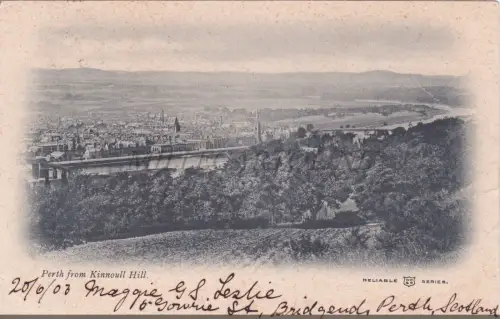 AUSTRALIEN - Perth vom Kinnoull Hill, Postkarte 1903