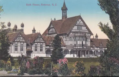 NEUSEELAND - Badehaus, Rotorua, Postkarte