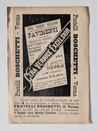 F.LLI BOSCHETTI VERONA LACKWACHS EXCELSIOR UND SCHWARZWACHS CHINA - Karton