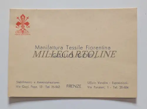 FLORENTINER TEXTILMANUFAKTUR GIULIO GORI - Karton