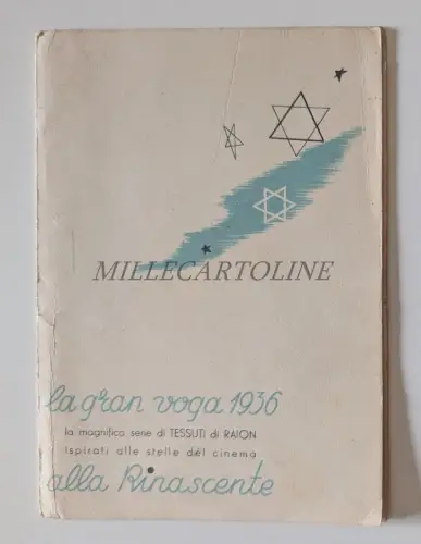 LA RINASCENTE - La Gran Voga 1936 Tissuti di Raion, Faltkarton