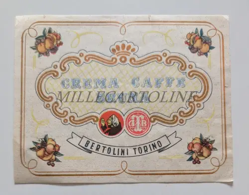 CREMA CAFFE BRUNA BERTOLINI TORINO - Etikett