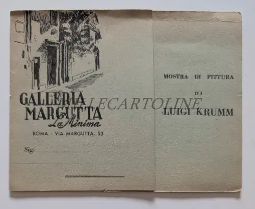 GALLERIA MARGUTTA LA MINIMA ROMA - Faltbare Ausstellung Malerei von Luigi Krumm 1946