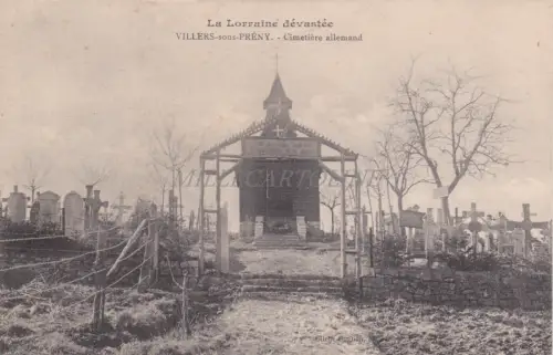 FRANKREICH - Verwüstetes Lothringen, Villers sous Prény, Deutscher Friedhof WWI