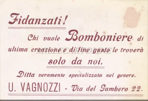 U. VAGNOZZI BONBONIERE HOCHZEIT ROM - Klappkarte