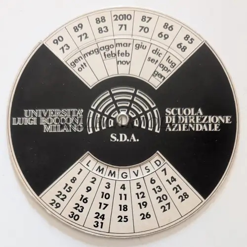 UNIVERSITÄT BOCCONI MILANO SCHULE BETRIEBSLEITUNG Schiebekalender