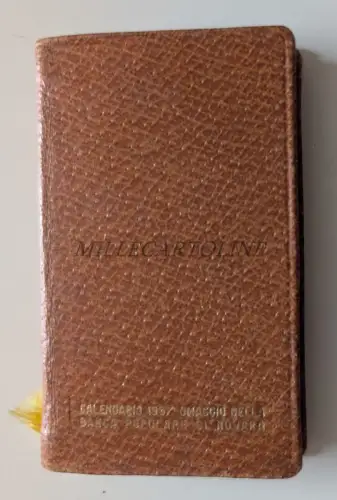 BANCA POPOLARE DI NOVARA - Kalender 1957