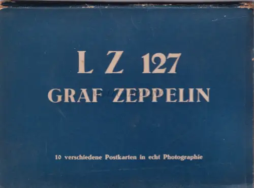AVIATION - LZ 127 Graf Zeppelin 10 Postkarten Photopostcards Leporello 1928
