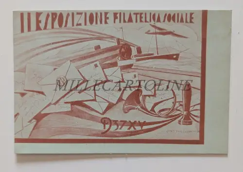 II. SOZIALE PHILATELISTISCHE AUSSTELLUNG D37 XV - Karton Ant. Furlanetto
