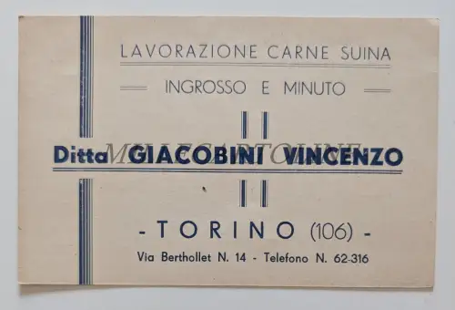 VERARBEITUNG VON SCHWEINEFLEISCH GROSS- UND MINUTE TURIN - Karton