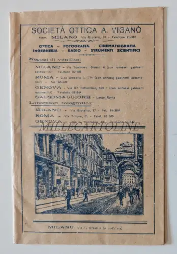 SOCIETÀ OPTICA VIGANÒ PHOTOGRAPHY CINEMATOGRAPHY ENGINEERING MILANO - Etui
