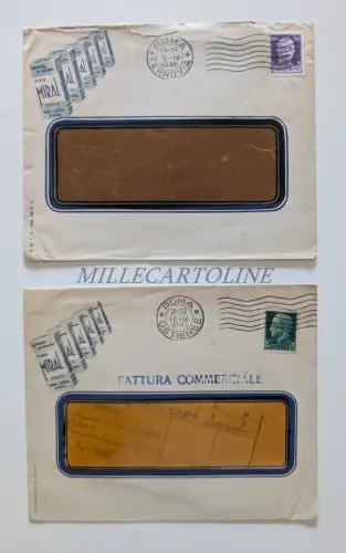 MIRA LANZA GENOVA - 2 Umschläge und 1 Lieferschein 1942 1943 Miralseife