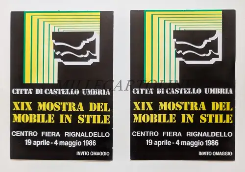 XIX. MÖBELAUSSTELLUNG IM STIL DER UMBRISCHEN SCHLOSSSTADT - 2 Kartons 1986