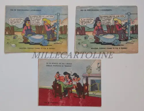 POLITIK - Antikommunistische Propaganda 1948 3 Karten (6 Bilder)