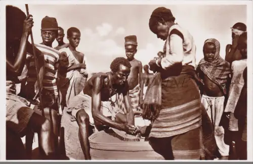 SOMALIA - Verkäufer von Granoturco, Parodi Mogadischu Photo Postcard 1938