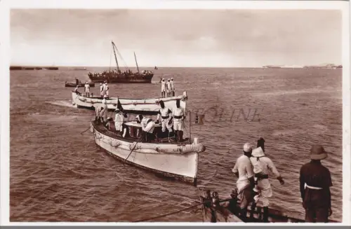 SOMALIA - Landung der S.E. il Governatore, Parodi Mogadischu Photo Postcard