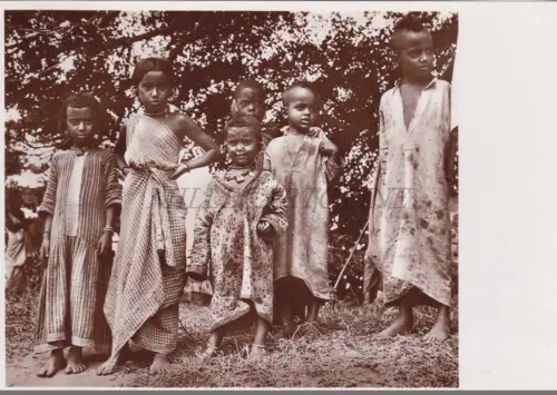 SOMALIA - Kinder (Jerò) und Mädchen (Gheber), Parodi Mogadischu Foto Postkarte