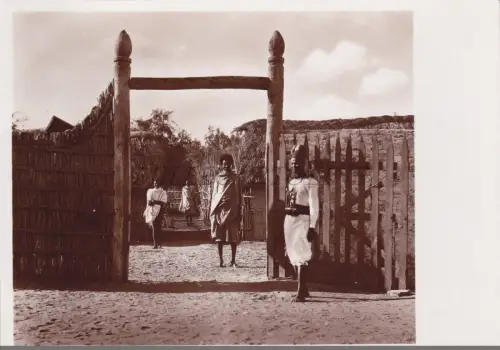 SOMALIA - Somalisch-Abessinische Grenze, Parodi Mogadischu Foto Postkarte