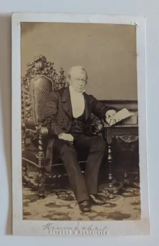 FRIEDRICH WILHELM KRUMMACHER - Theologe, Reymond & Runcaldier Foto CDV