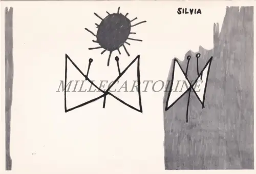 AVANTGARDE POSTKARTE - Silvia Innocenzi, ausgestellt, Enrico Sturani