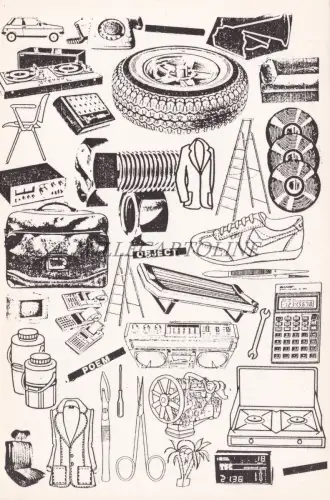 MADE IN ITALY POSTCARD - Serse Luigetti, Object Poem, Sestili Ed.