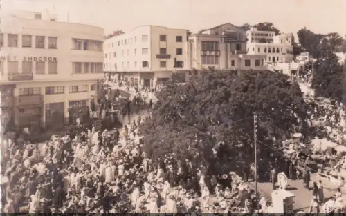 MAROKKO - Tanger, La Place du grand Socco, Foto Postkarte 1952