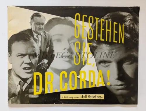 GESTEHEN SIE, DR. CORDA! - Bildbroschüre, Europa Filmverleih, Kino