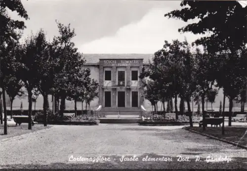 CORTEMAGGIORE - Grundschulen Dr. P. Gandolfi, Postkarte 1966
