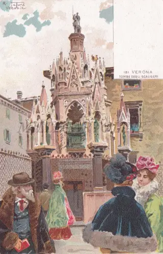 VERONA - Gräber der Scaliger, Tafuri, Postkarte