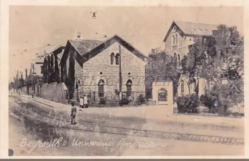 LIBANON - Beirut, Amerikanische Universität, Foto Postkarte 1951